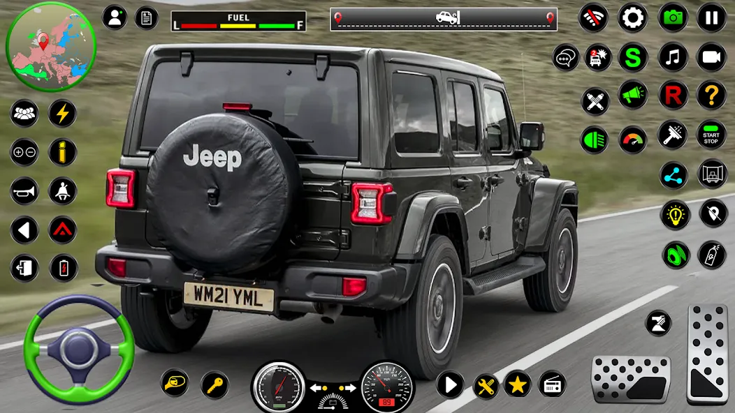 Jeep Driving Simulator offRoad (Джип Драйвинг Симулятор вне дороги)  [МОД Бесконечные деньги] Screenshot 3