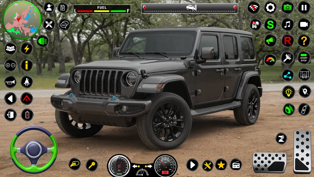 Jeep Driving Simulator offRoad (Джип Драйвинг Симулятор вне дороги)  [МОД Бесконечные деньги] Screenshot 4