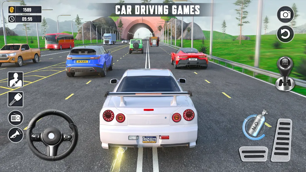 Real Highway Car Racing Games  [МОД Unlimited Money] Screenshot 1