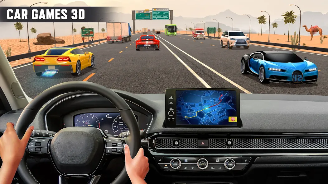 Real Highway Car Racing Games  [МОД Unlimited Money] Screenshot 4