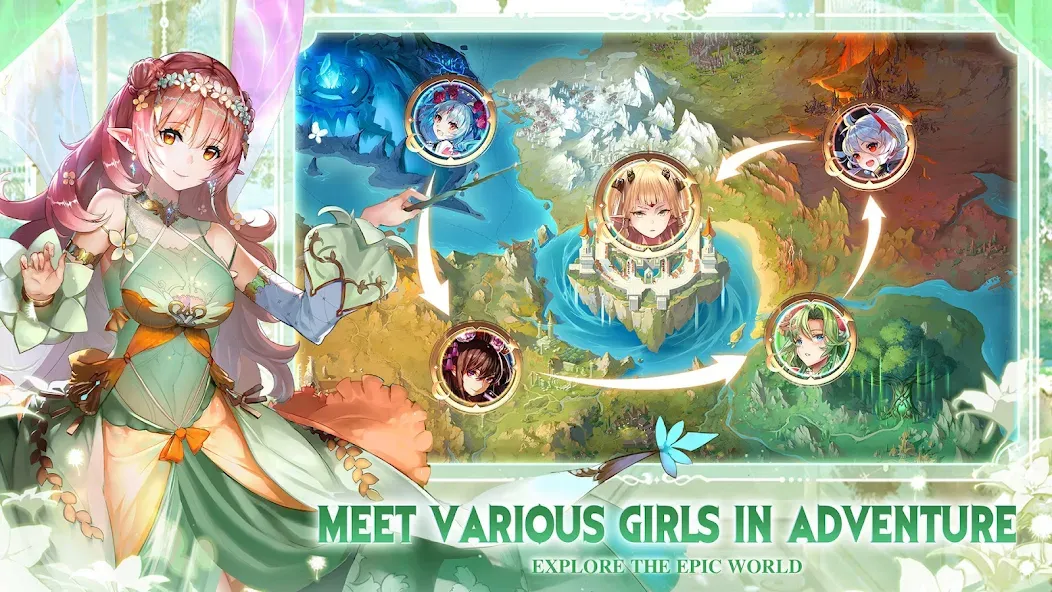 Girls' Connect: Idle RPG  [МОД Menu] Screenshot 5