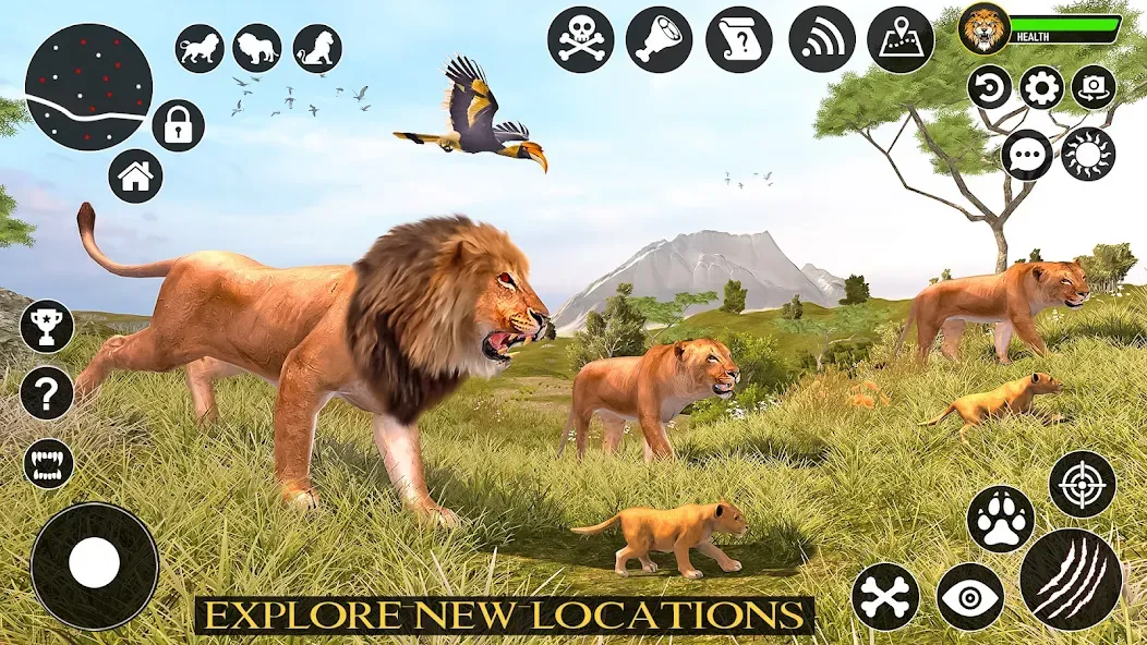 Ultimate Lion Simulator Game (Лайон Симулятор)  [МОД Unlimited Money] Screenshot 2