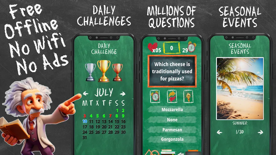 Quiz Games Offline Games  [МОД Много монет] Screenshot 2