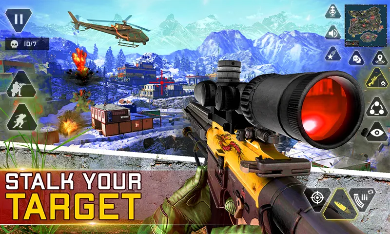 Sniper Gun Shooting game (ИГИ Снайпер Оружие Стрелялки Игры)  [МОД Много монет] Screenshot 2