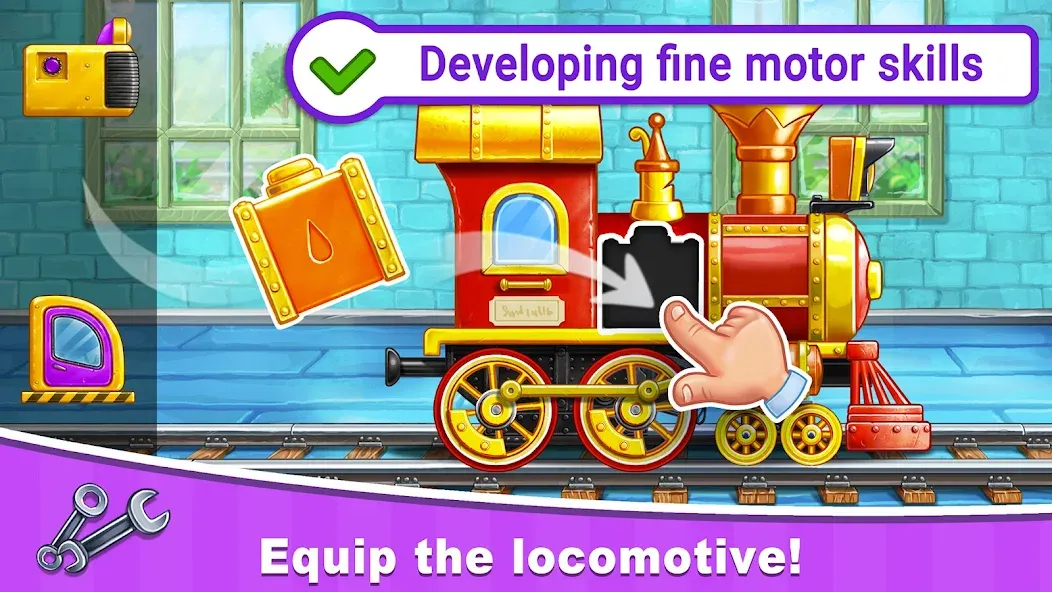 Train Games for Kids: station  [МОД Mega Pack] Screenshot 1