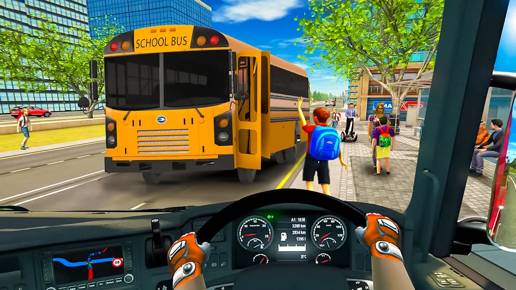 School Bus Transport Simulator (Школьный Автобусный Транспортный Симулятор)  [МОД Unlocked] Screenshot 2