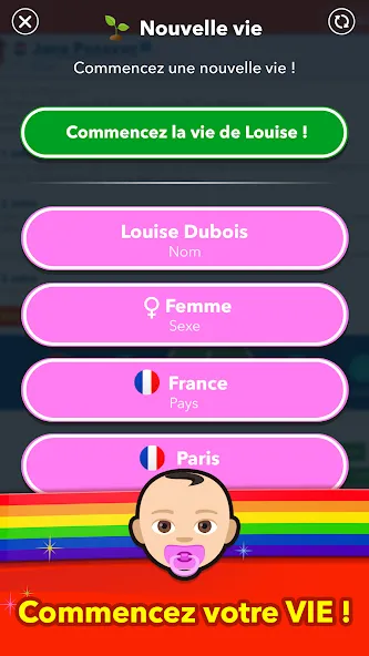 BitLife Français  [МОД Бесконечные монеты] Screenshot 1