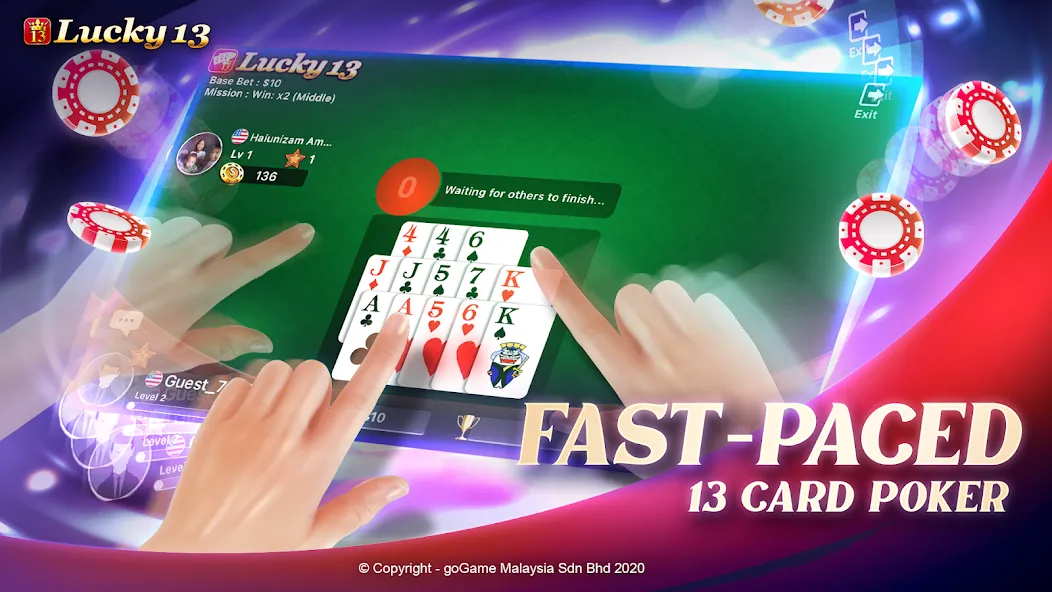 Lucky 13: 13 Poker Puzzle (Лаки 13)  [МОД Бесконечные деньги] Screenshot 4