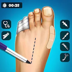 Взломанная Hospital Surgeon: Doctor Game  [МОД Все открыто] - последняя версия apk на Андроид