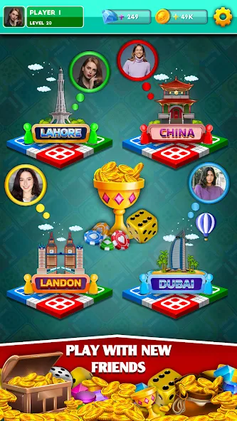 Multiplayer Dice Ludo Games (Мультиплеер Дайс Лудо Игры)  [МОД Menu] Screenshot 4