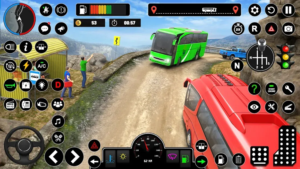 Offroad Bus Simulator Bus Game (Оффроуд Автобус Симулятор Игра)  [МОД Меню] Screenshot 4