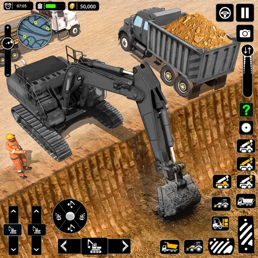 Snow Offroad Construction Game  [МОД Много монет] Screenshot 1