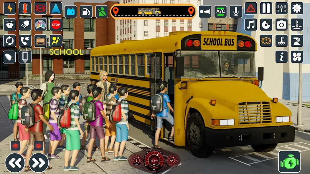 School Bus 3d : City Bus Games (Школьный автобус симулятор игры на автобусе)  [МОД Все открыто] Screenshot 3