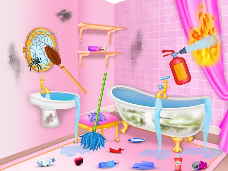 Princess house cleaning advent  [МОД Бесконечные монеты] Screenshot 5