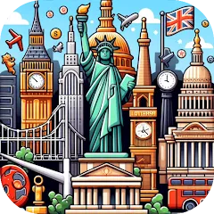 Взломанная Capitals of the World - Quiz 1  [МОД Все открыто] - стабильная версия apk на Андроид