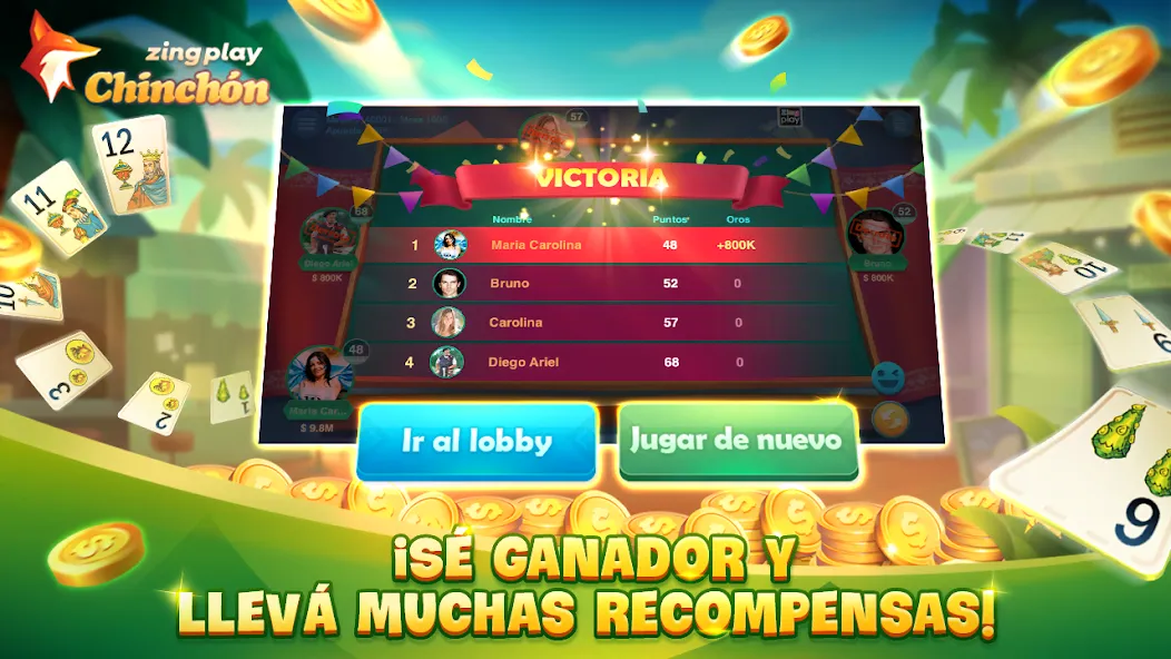 ChinChón Zingplay Juego Online  [МОД Unlocked] Screenshot 5