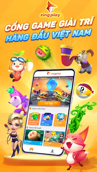 ZingPlay HD Cổng game giải trí  [МОД Mega Pack] Screenshot 1