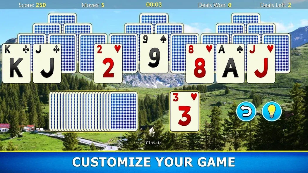 TriPeaks Solitaire Mobile  [МОД Бесконечные деньги] Screenshot 3