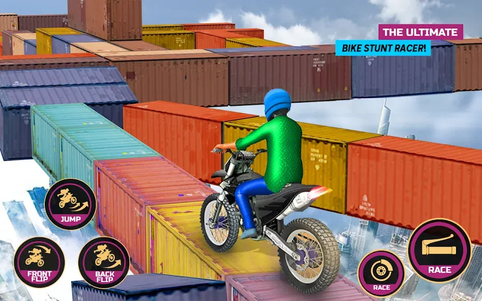 Racing Bike Stunt Games Master (Гонки на мотоциклах Мастер игр в трюки)  [МОД Меню] Screenshot 5