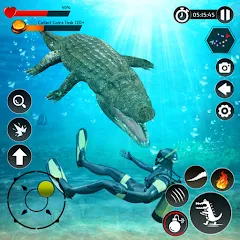 Взлом Hungry Animal Crocodile Games  [МОД Mega Pack] - стабильная версия apk на Андроид