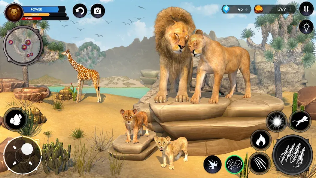 Lion Simulator Wild Lion Games  [МОД Бесконечные монеты] Screenshot 4