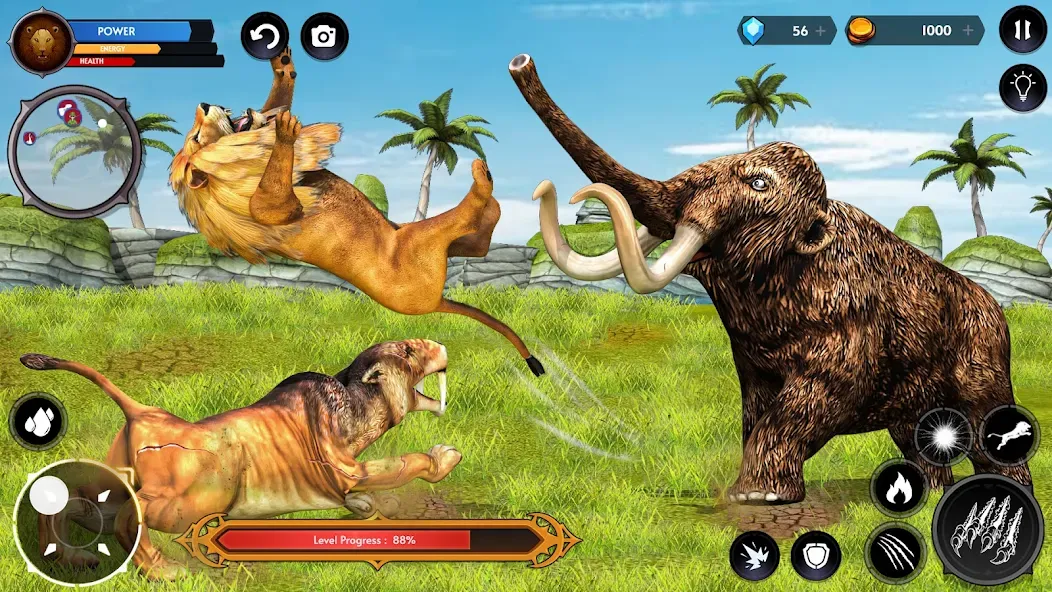 Lion Simulator Wild Lion Games  [МОД Бесконечные монеты] Screenshot 5