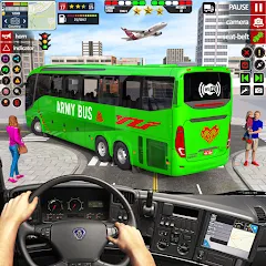 Взлом US Military Coach Simulator 3D  [МОД Mega Pack] - последняя версия apk на Андроид