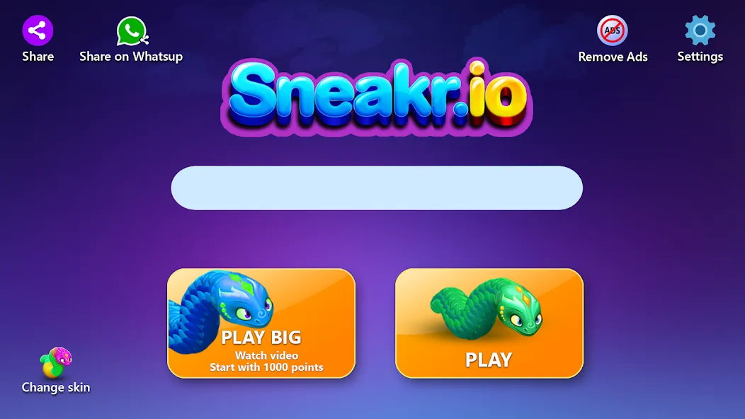 Sneak.io - Snake Game  [МОД Все открыто] Screenshot 5