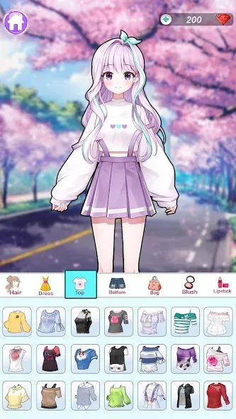 Anime Dress Up and Makeup Game  [МОД Mega Pack] Screenshot 2