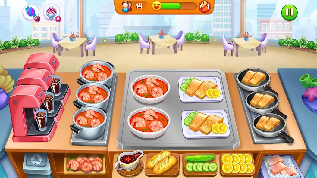 Cooking Restaurant Food Games  [МОД Много денег] Screenshot 1