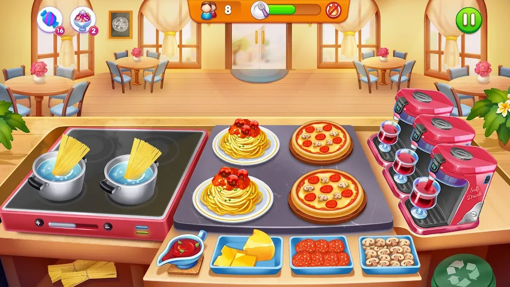 Cooking Restaurant Food Games  [МОД Много денег] Screenshot 2