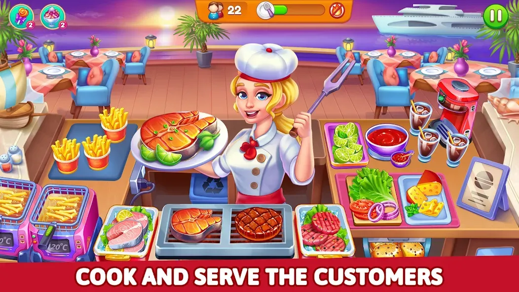 Cooking Restaurant Food Games  [МОД Много денег] Screenshot 3