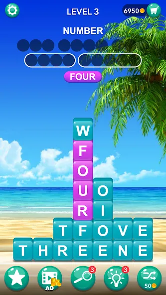 Word Tiles :Hidden Word Search  [МОД Mega Pack] Screenshot 1