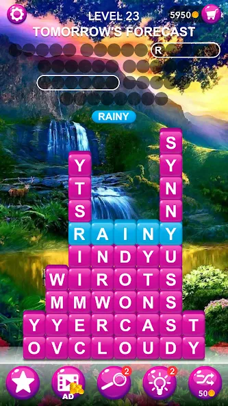 Word Tiles :Hidden Word Search  [МОД Mega Pack] Screenshot 3