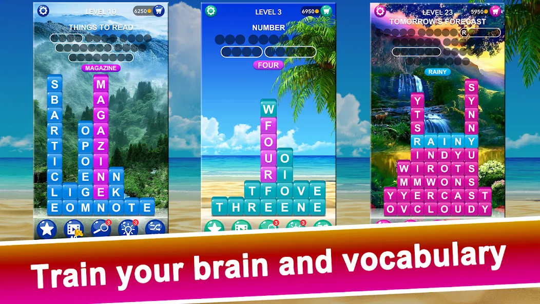 Word Tiles :Hidden Word Search  [МОД Mega Pack] Screenshot 4