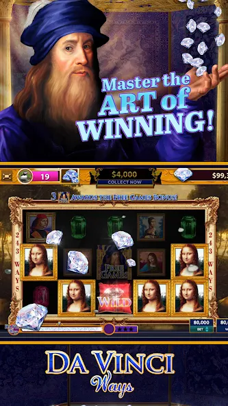 Da Vinci Diamonds Casino – Bes (Да Винчи Даймондс Казино)  [МОД Unlocked] Screenshot 2