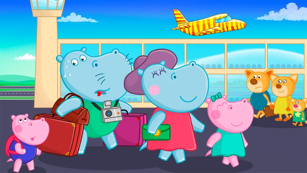 Hippo: Airport Profession Game  [МОД Бесконечные деньги] Screenshot 4