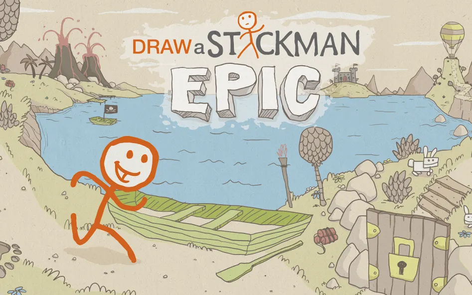 Draw a Stickman: EPIC Free (Нарисуй палочного человечка)  [МОД Все открыто] Screenshot 1