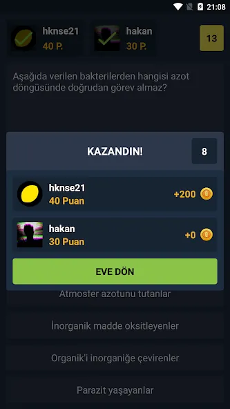 Biyoloji Quiz - PvP Online (Биология Квиз)  [МОД Меню] Screenshot 3