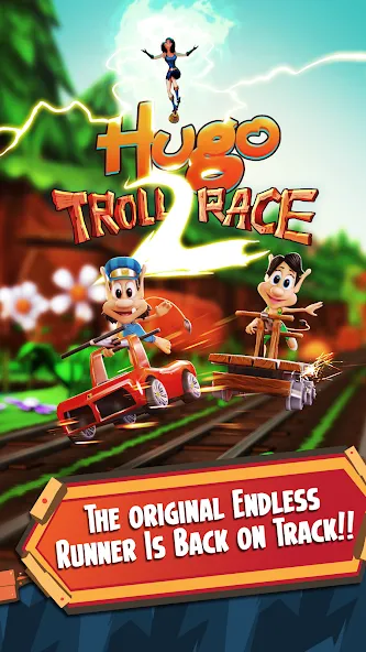 Hugo Troll Race 2: Rail Rush (Хуго Тролл Гонка 2)  [МОД Unlocked] Screenshot 1