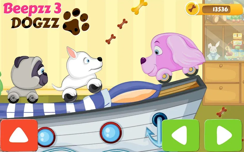 Racing games for kids - Dogs  [МОД Много монет] Screenshot 1