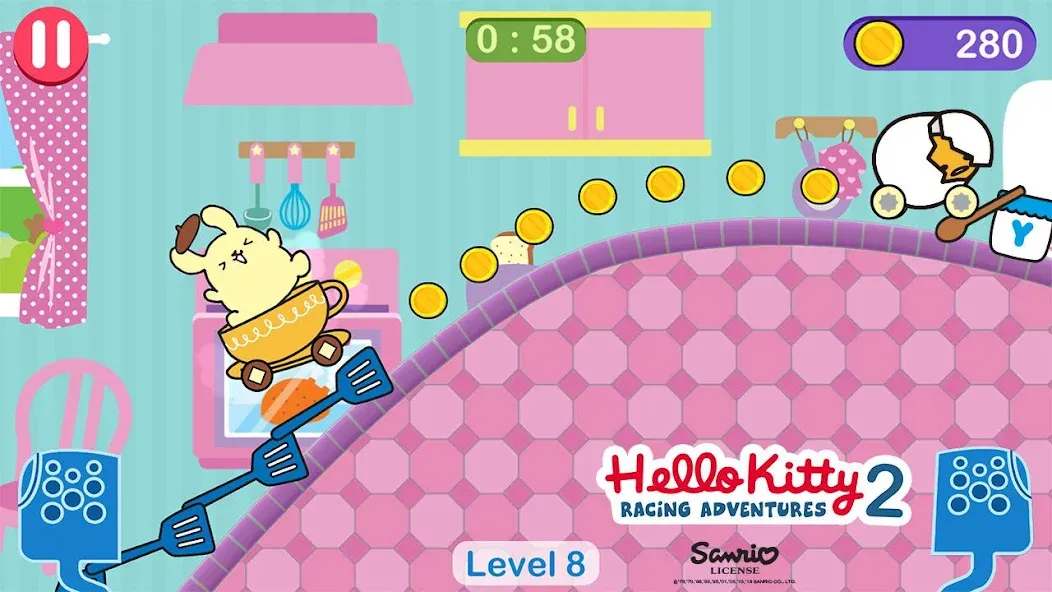 Hello Kitty games - car game  [МОД Unlimited Money] Screenshot 2