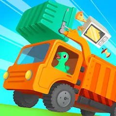 Взлом Dinosaur GarbageTruck:for kids  [МОД Unlimited Money] - стабильная версия apk на Андроид