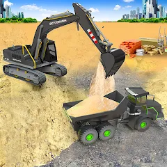 Взломанная Sand Excavator Simulator Games  [МОД Много монет] - полная версия apk на Андроид