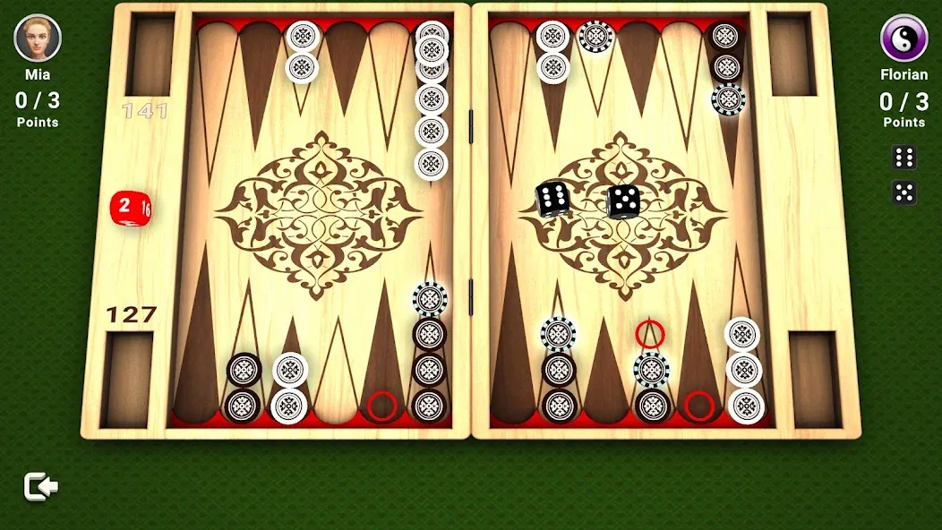 Backgammon -  Board Game  [МОД Бесконечные монеты] Screenshot 2