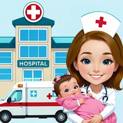 Взлом My Hospital Town Doctor Games  [МОД Бесконечные деньги] - стабильная версия apk на Андроид