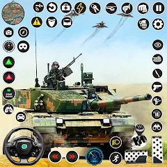 Взломанная Tank Fury: Battle of Steels  [МОД Все открыто] - полная версия apk на Андроид