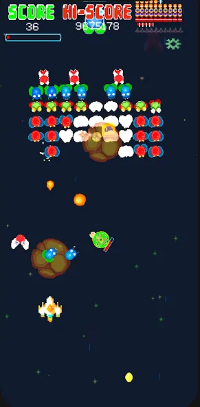 Galaxiga Retro Arcade Action (Галаксига Ретро Аркейд Экшн)  [МОД Бесконечные монеты] Screenshot 2