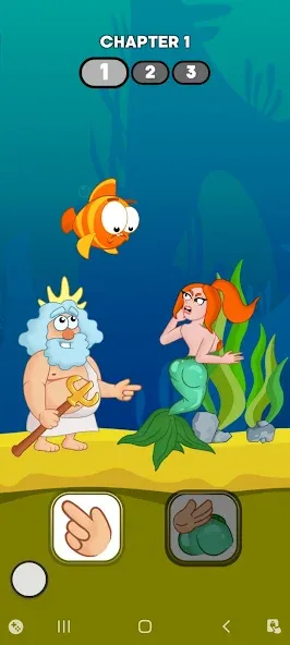 Neptune vs Mermaid: Fish Prank (Нептун против Русалки)  [МОД Много денег] Screenshot 1