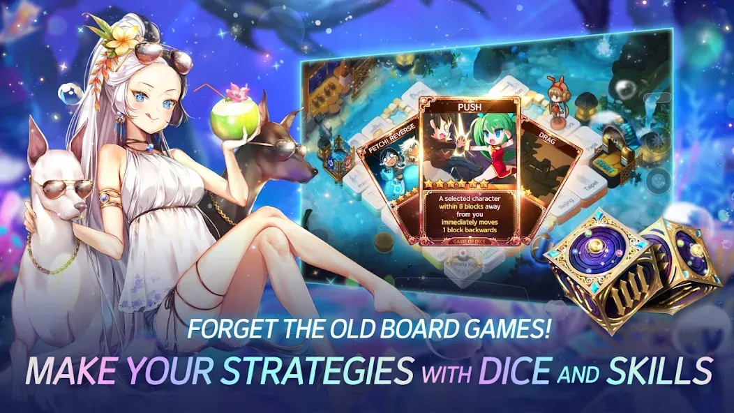 Game of Dice: Board&Card&Anime (Гейм оф Дайс)  [МОД Много монет] Screenshot 3